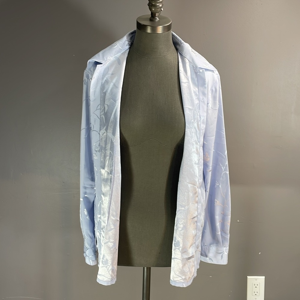 Periwinkle blue blouse size 16 UK (size 12 US) - Picture 10 of 17